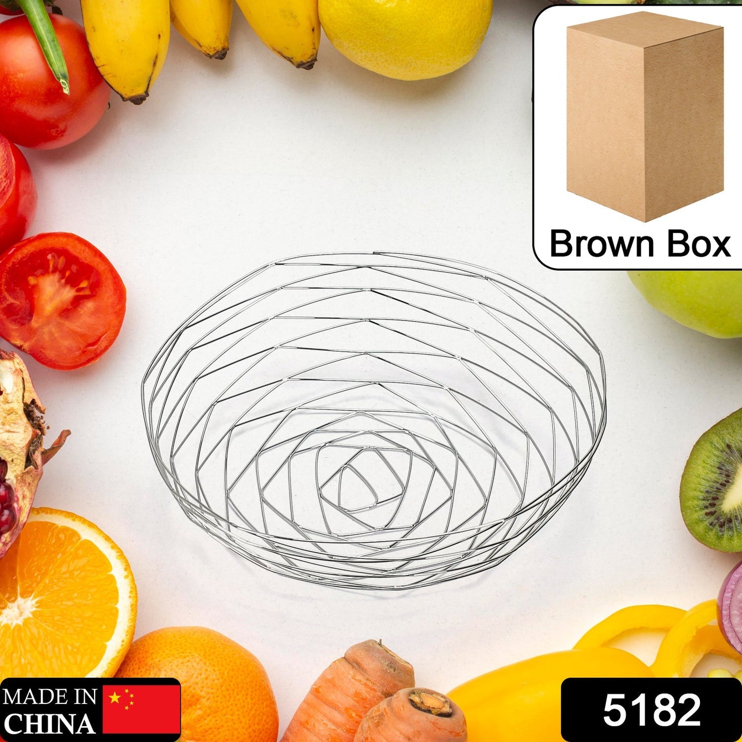 5182 Steel Fruit Basket Bowl & Multiuse Bowl For Kitchen Use 