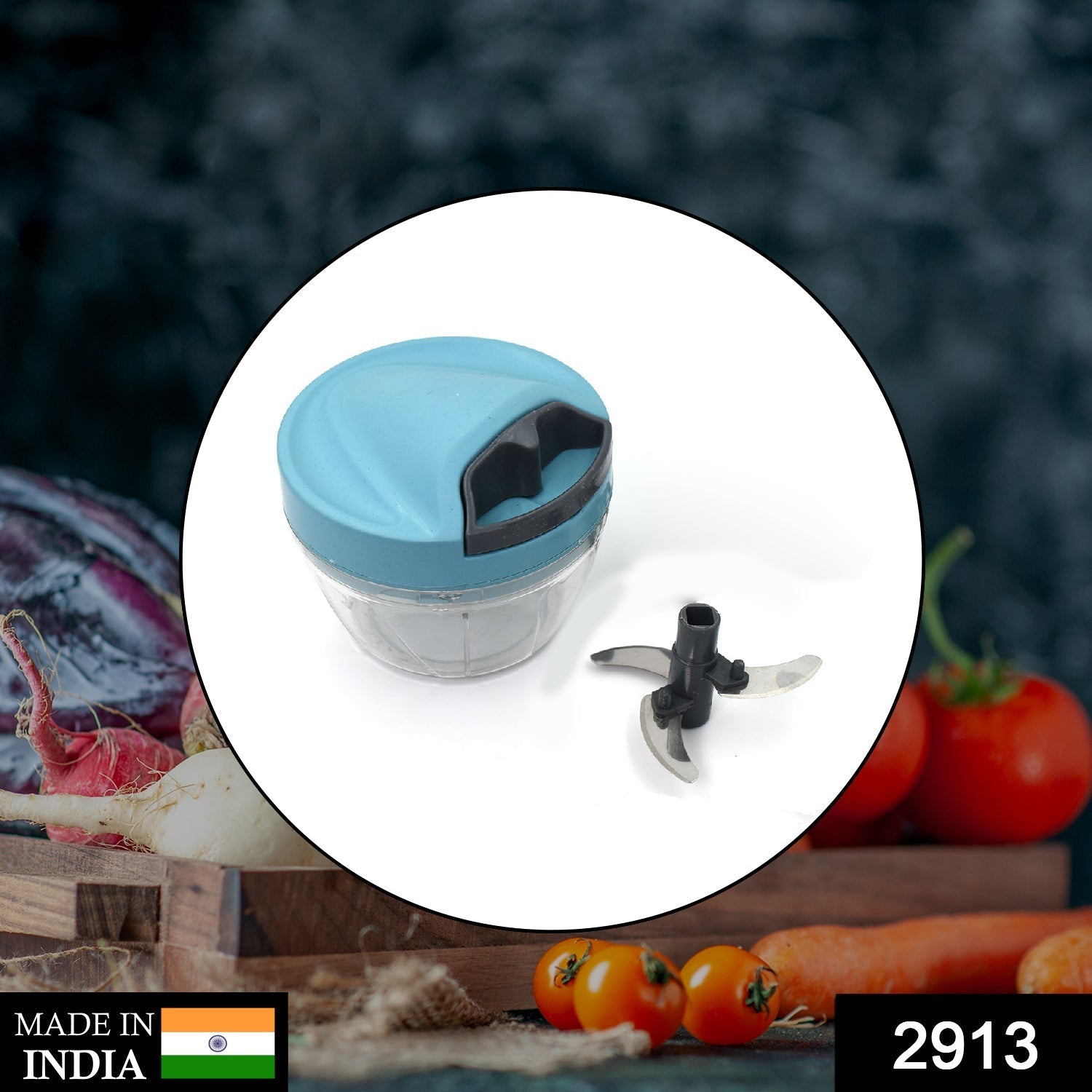2913 Chopper with 3 Blades for Effortlessly Chopping Vegetables and Fruits for Your Kitchen 