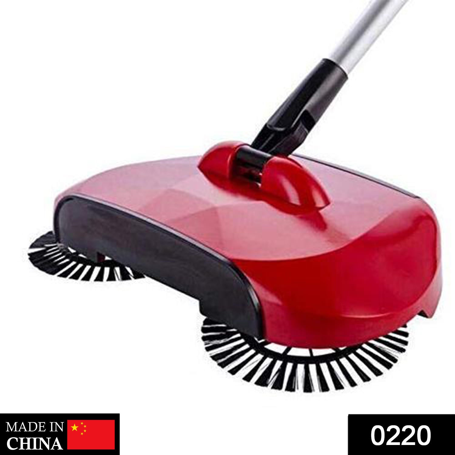 220 Sweeper Floor Dust Cleaning Mop Broom with Dustpan 360 Rotary 