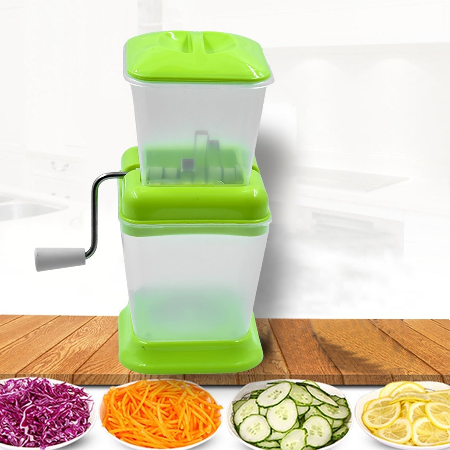 2003 Small Onion Chopper & Vegetable Chopper Quick Cutter with Rotating Blade 