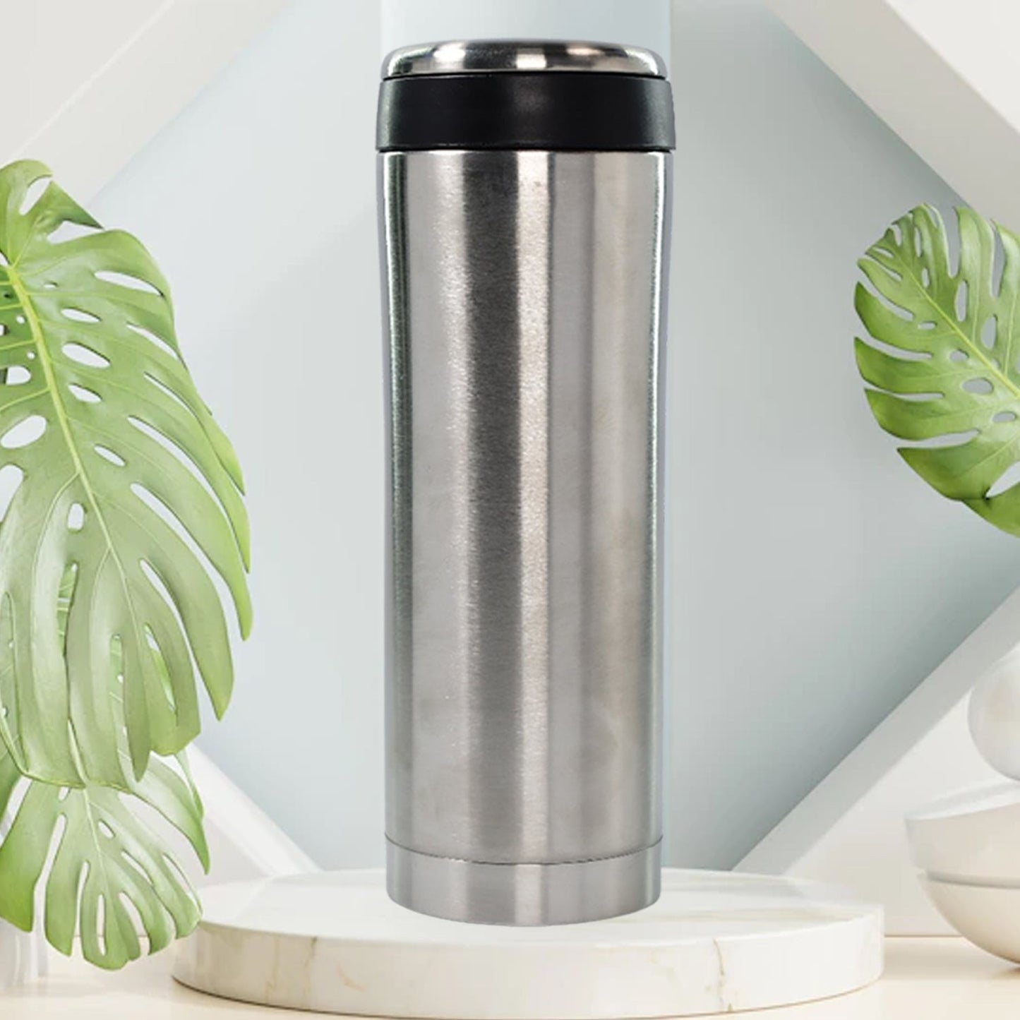 6446 450Ml STAINLESS STEEL WATER BOTTLE FOR MEN WOMEN KIDS | THERMOS FLASK | REUSABLE LEAK-PROOF THERMOS STEEL FOR HOME OFFICE GYM FRIDGE TRAVELLING 
