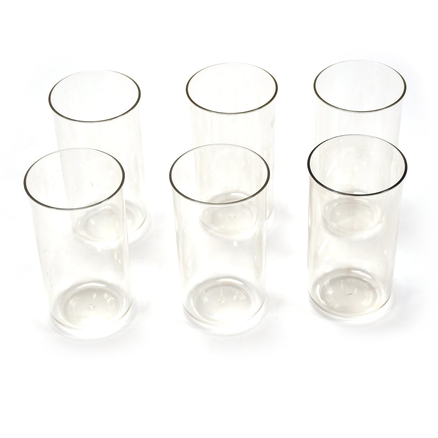 2027A 6 Pcs Large Plastic Glass 300Ml used in all kinds of kitchen and official purposes for drinking water and beverages etc. 