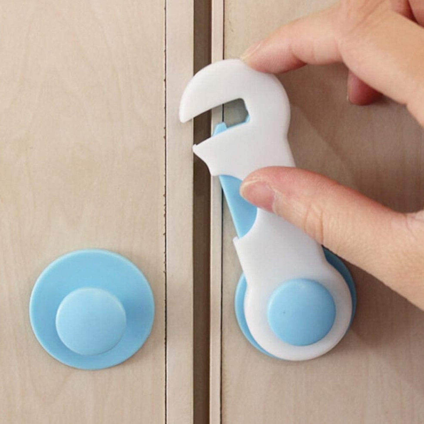4688A Child Safety lock Child Toddler Baby Safety Locks Proofing for Cabinet Toilet Seat Fridge Door Drawers ( 1 pc) 