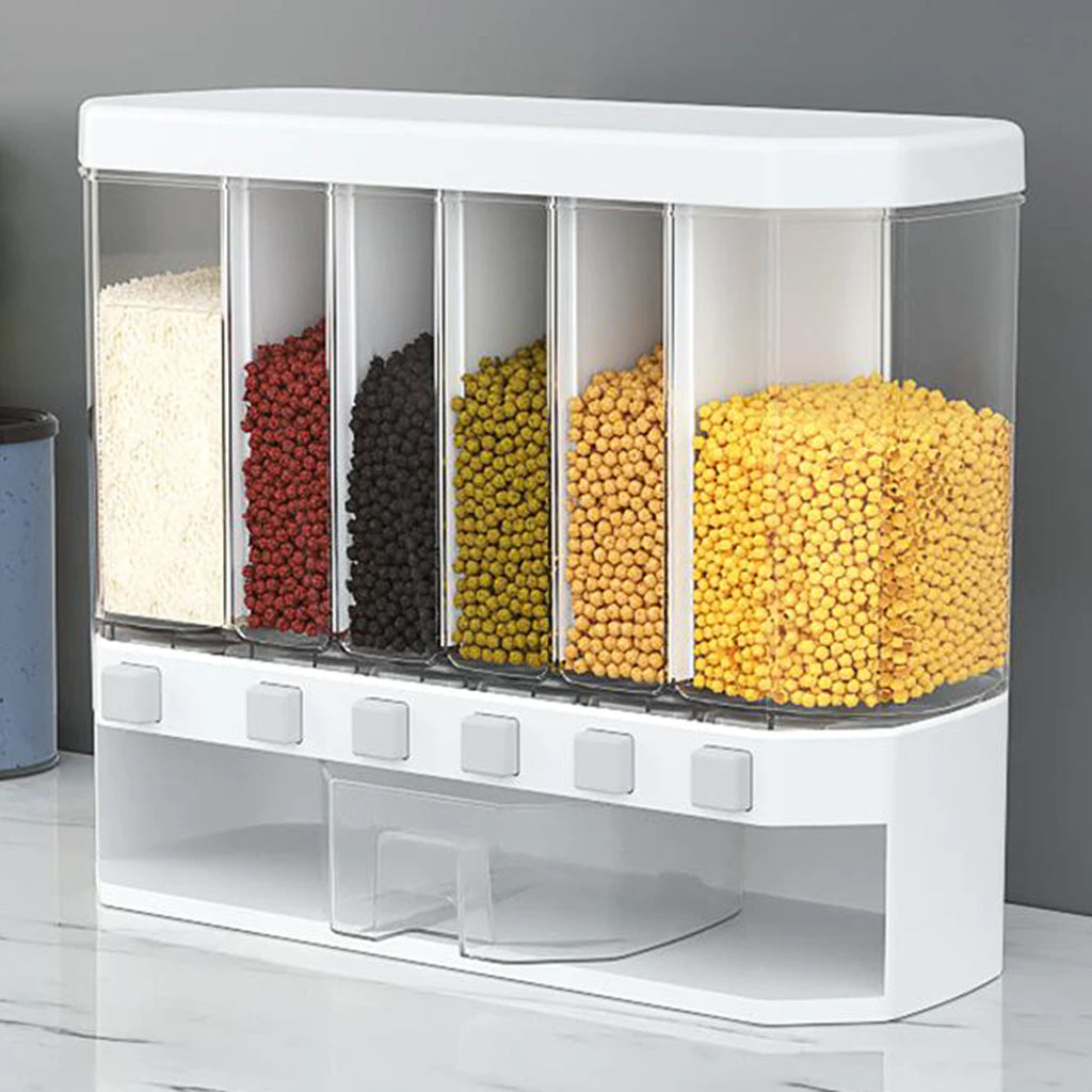2382 Wall-Mounted Cereals Dispenser Press Grain Storage Tank 