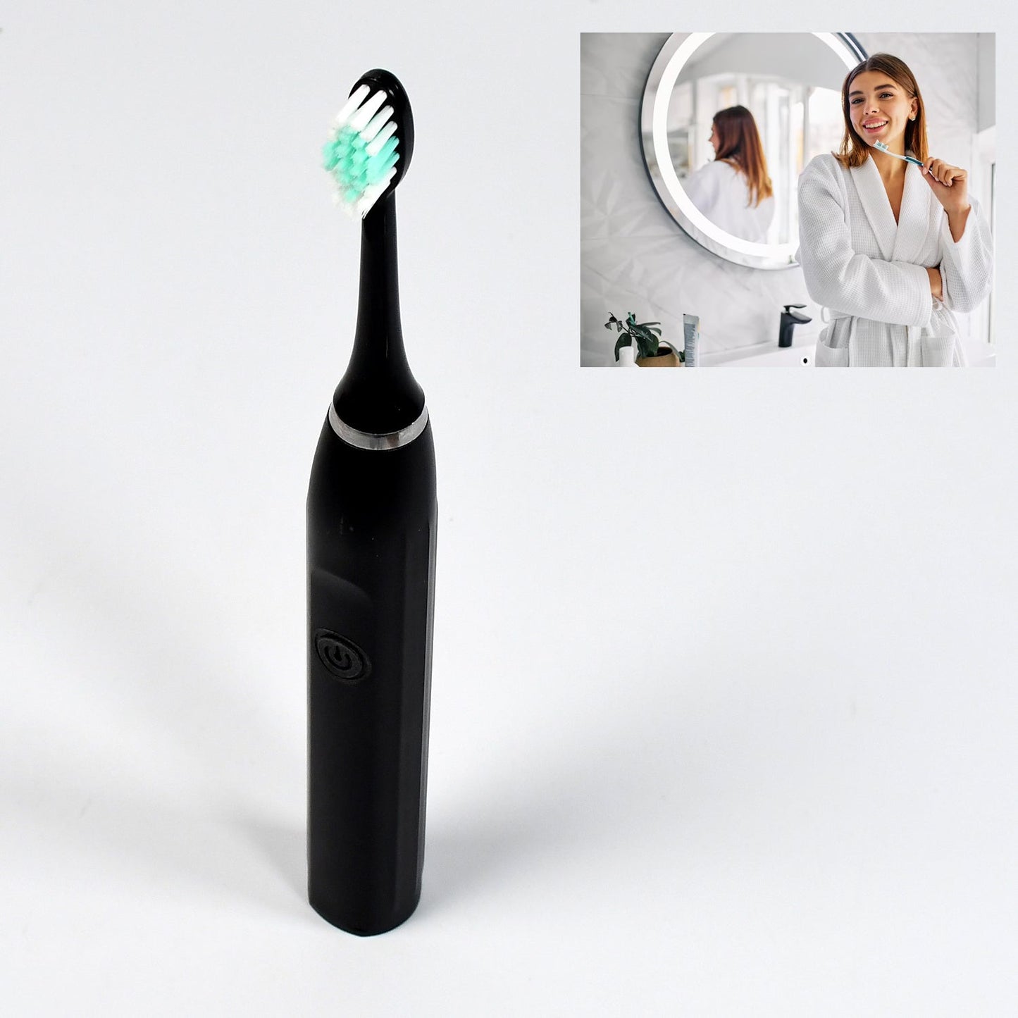 7323 ELECTRIC TOOTHBRUSH FOR ADULTS AND TEENS, ELECTRIC TOOTHBRUSH BATTERY OPERATED DEEP CLEANSING TOOTHBRUSH WITH EXTRA BRUSH HEADS 