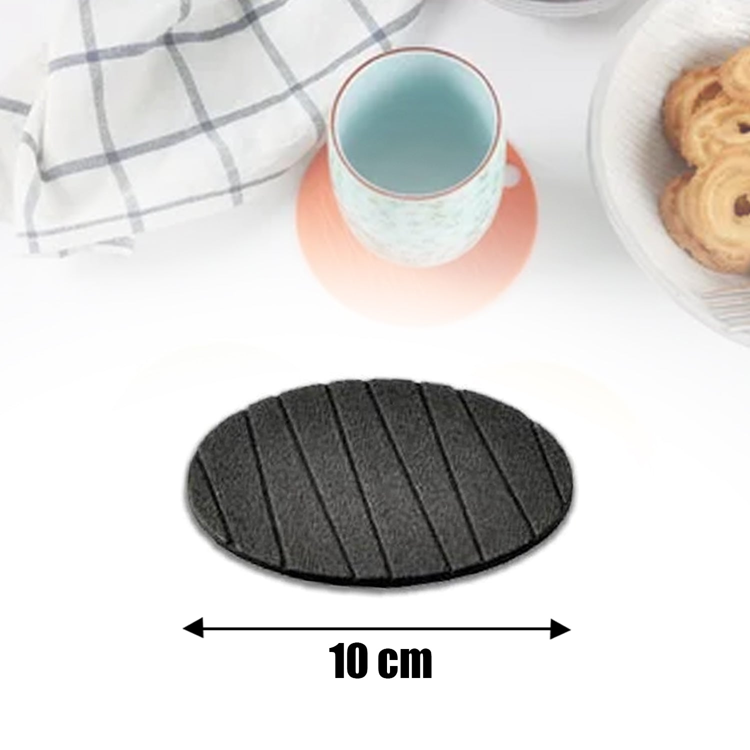 129 6 pcs Useful Round Shape Plain Silicone Cup Mat Coaster Drinking Tea Coffee Mug Wine Mat for Home 