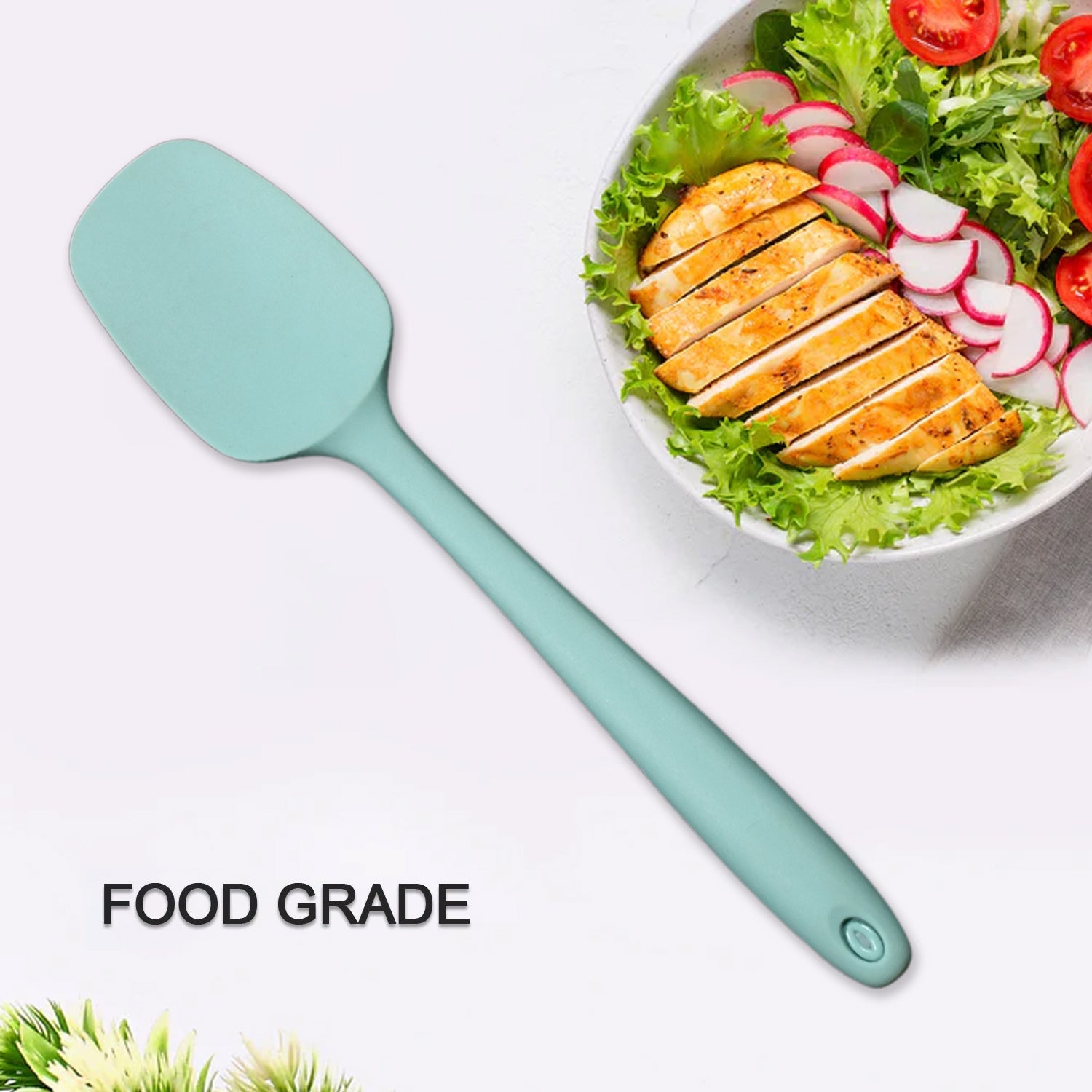 5426 Food Grade Silicone Rubber Spatula Set Kitchen Utensils for Baking, Cooking, High Heat Resistant Non Stick Dishwasher Safe BPA-Free (27cm) 