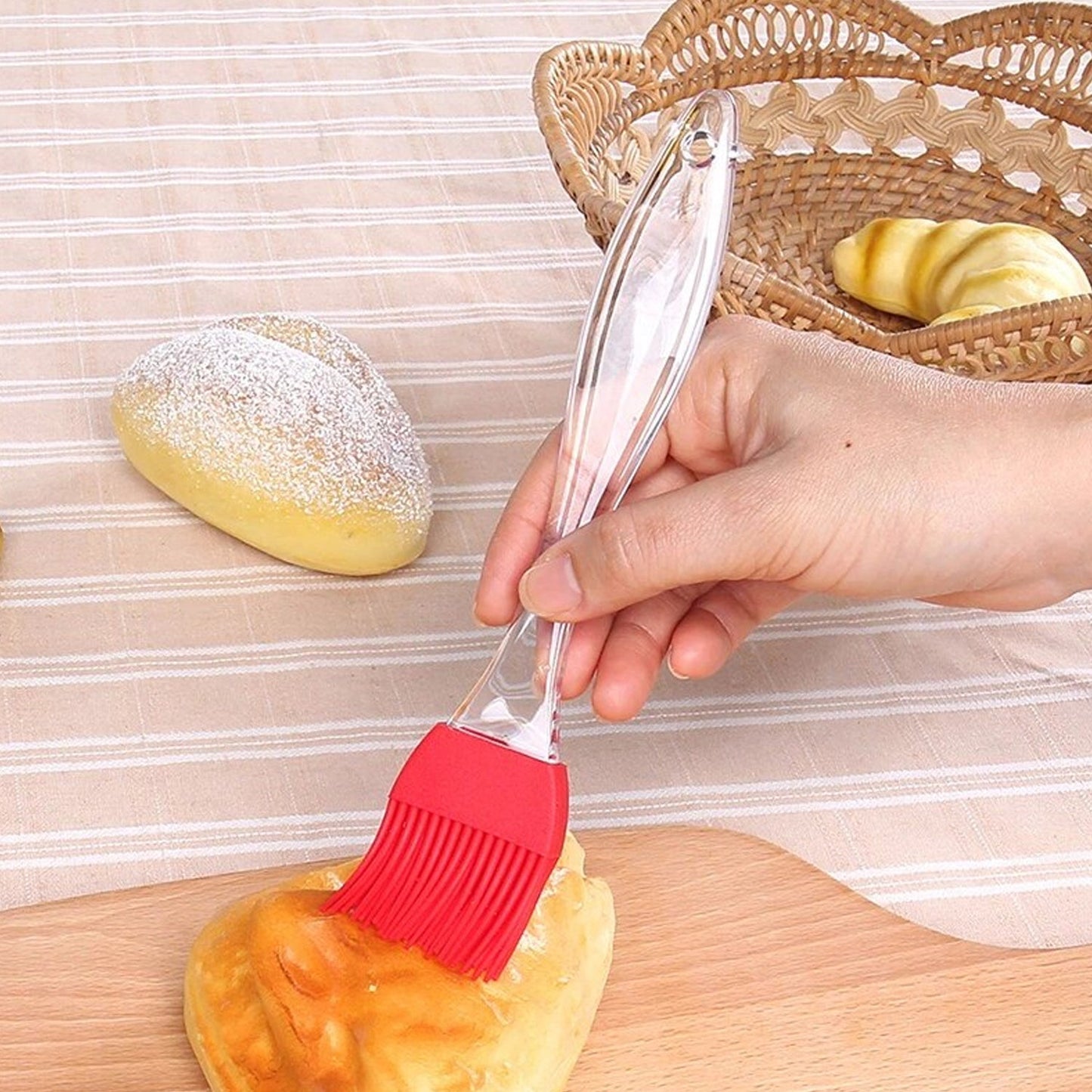 2854 Silicone Spatula and Pastry Brush Special Brush for Kitchen Use 