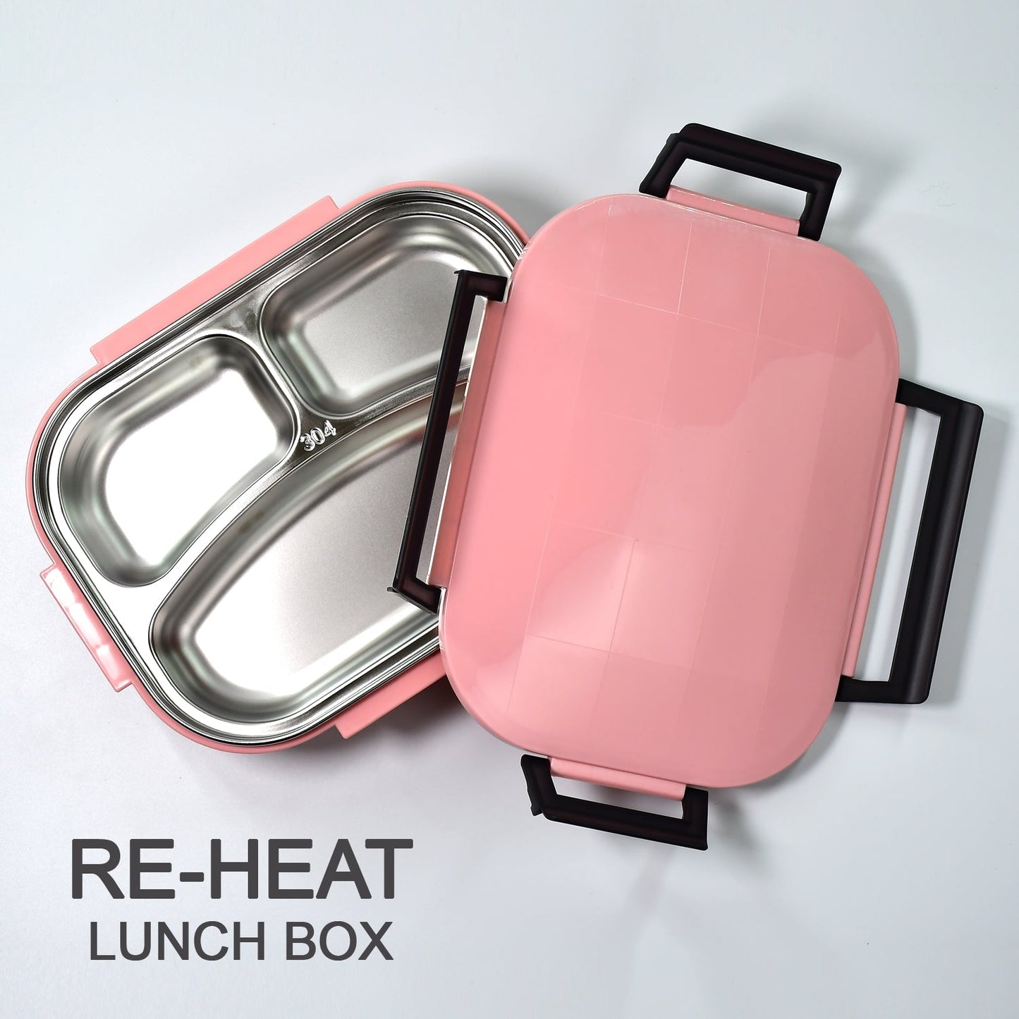 2975 Lunch Box for Kids and adults, Stainless Steel Lunch Box with 3 Compartments. 