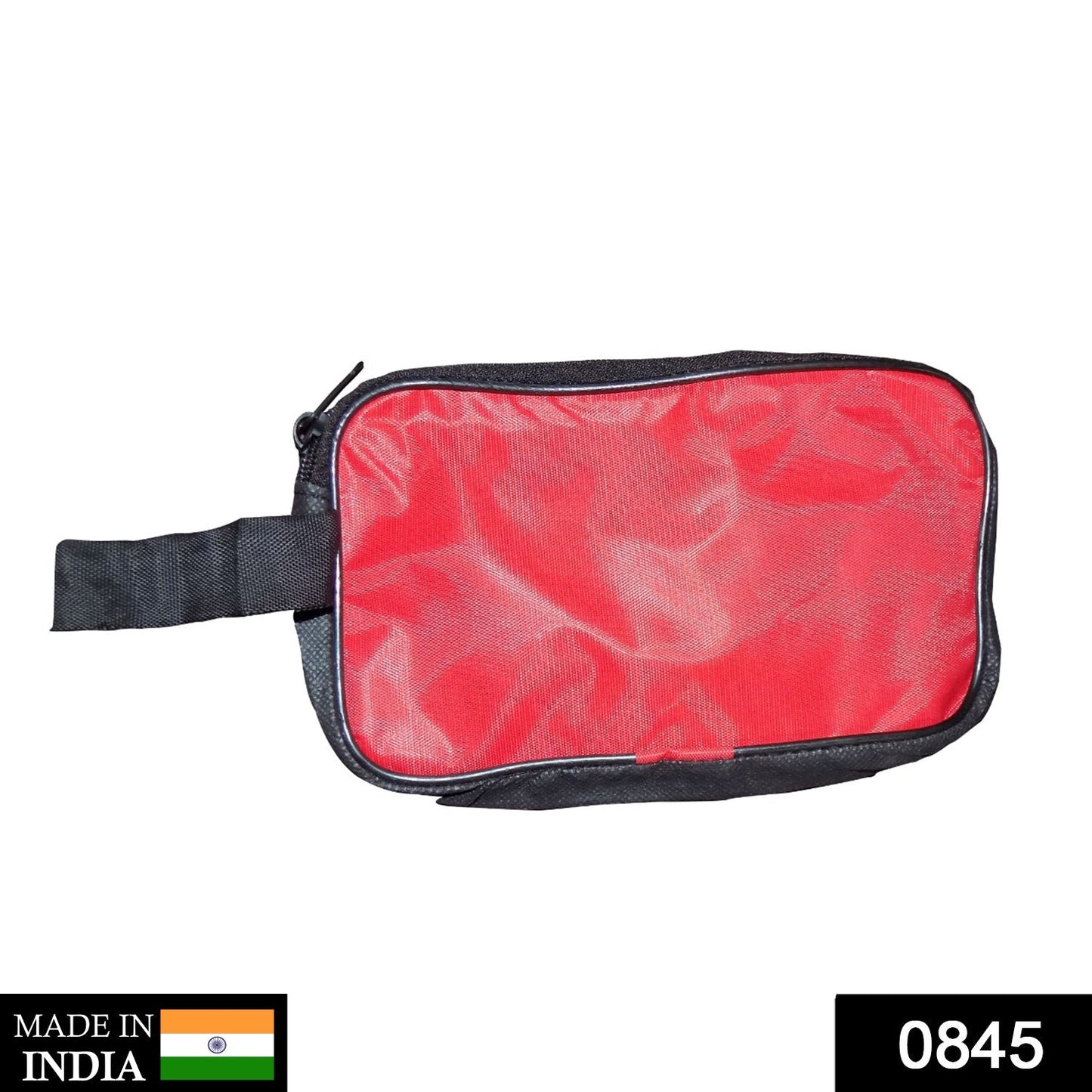 0845 Portable Travel Hand Pouch/Shaving Kit Bag for Multipurpose Use (Red) 
