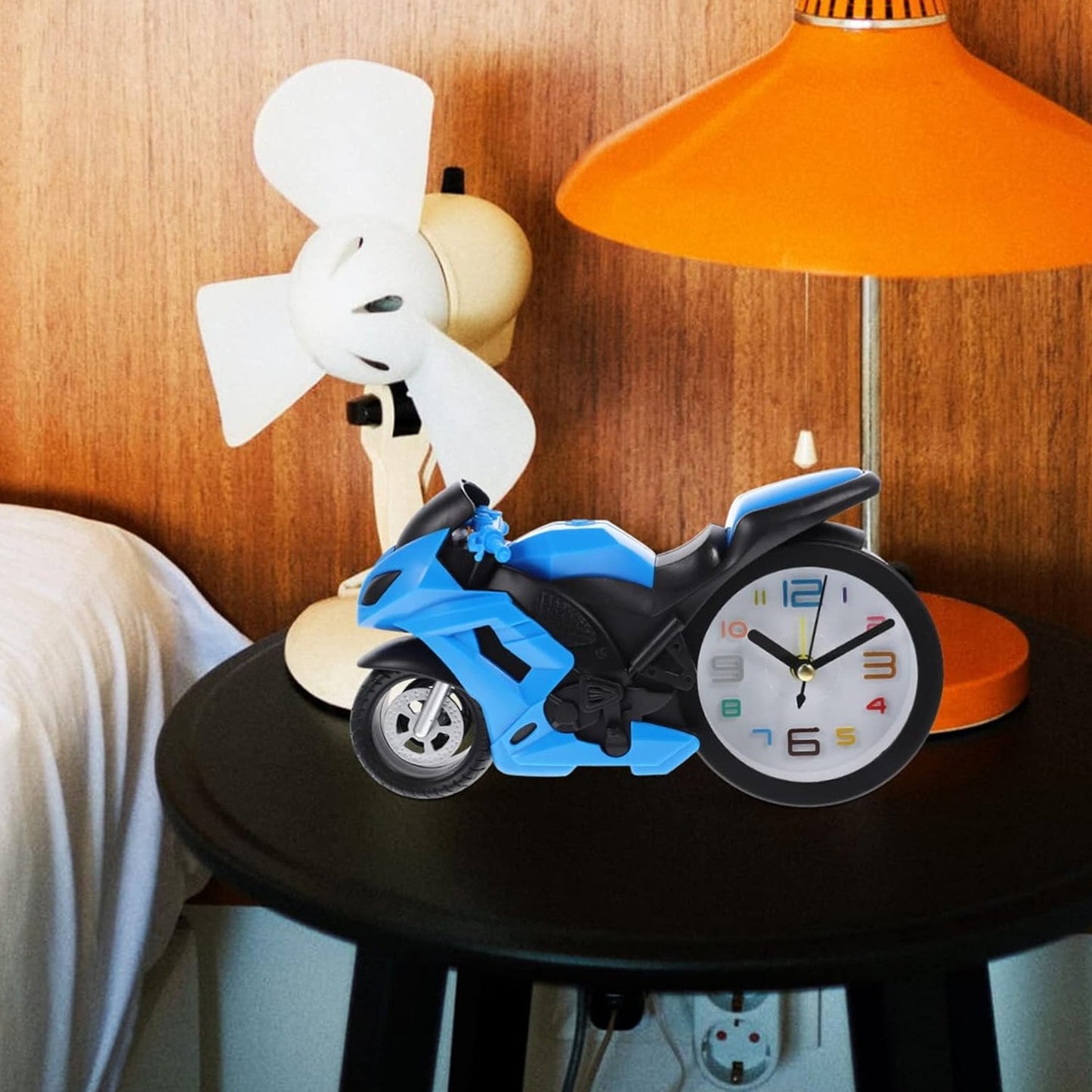 17639 Fashioned Alarm Clock Novelty Retro Motorcycle / Motorbike Engine Style Clocks Alarm Clock Desktop Decoration Kids Gift