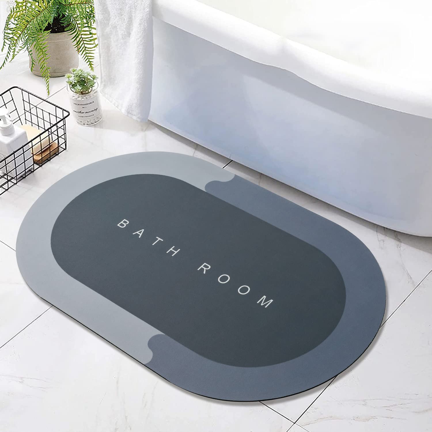 4997A  Floor Mat, Bath Mat, Doormat, Bathroom Carpet. Cushion Mat Super Absorbent Soft Carpet, Quick Dry Dirt Barrier for Home, Office 