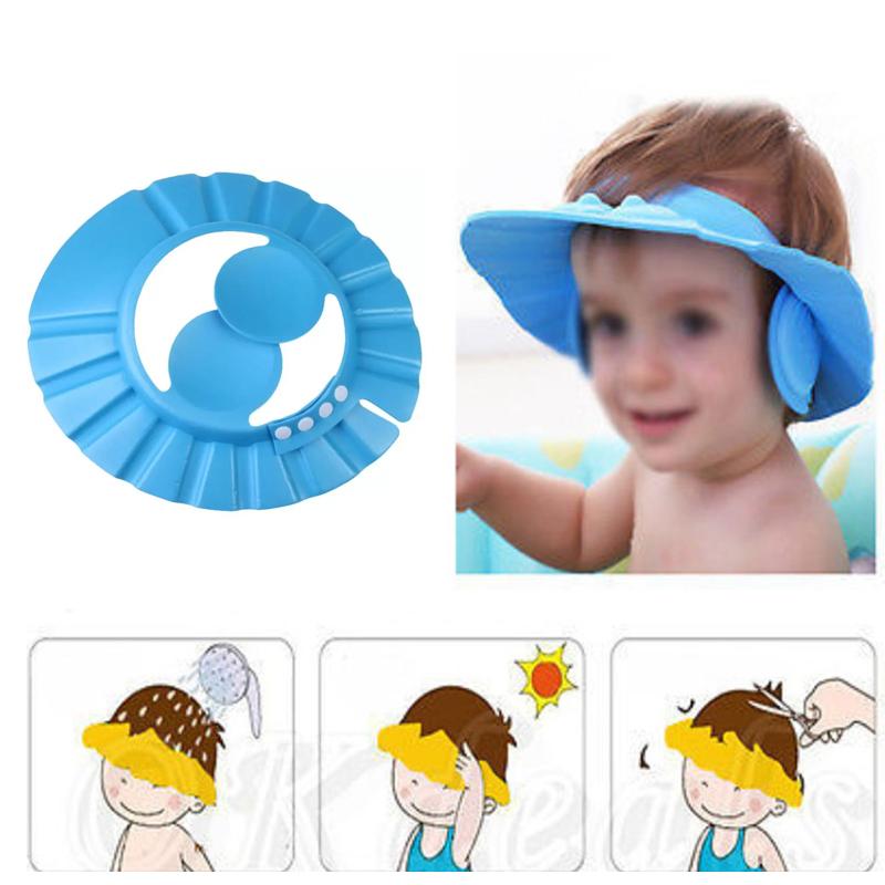 0378 Adjustable Safe Soft Baby Shower cap Dukan Daily
