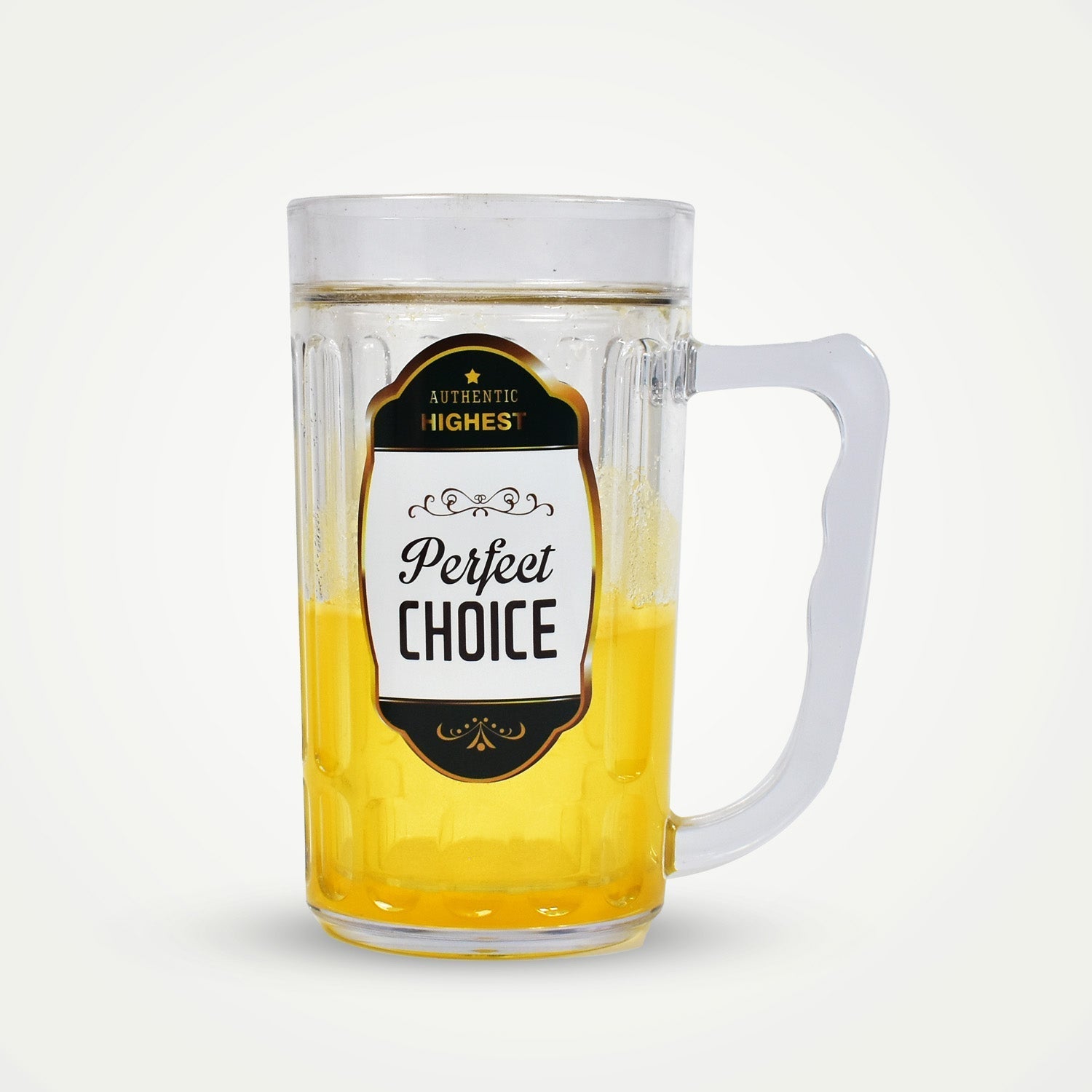 6832 420ml Large Beer Mug with Handle Crystal Clear Lead Free Mug Beer Mug, Beer Glass | Perfect for Home, Bars and parties-1Piece. 