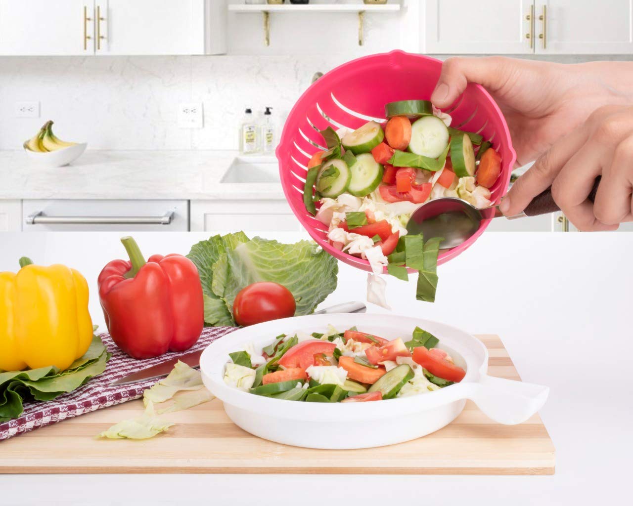 2476 Multipurpose Salad Cutter Bowl Easy to 60 Seconds Salad Maker Kitchen Tools 