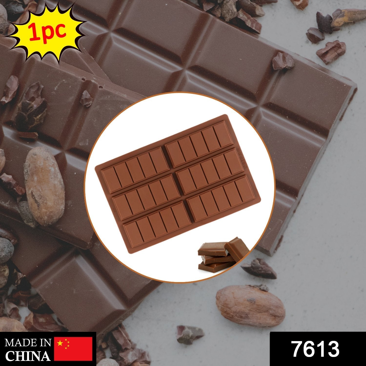 7613 Poly Carbonate Chocolate Bar Moulds PC Mould Clear Hard Candy Mould 