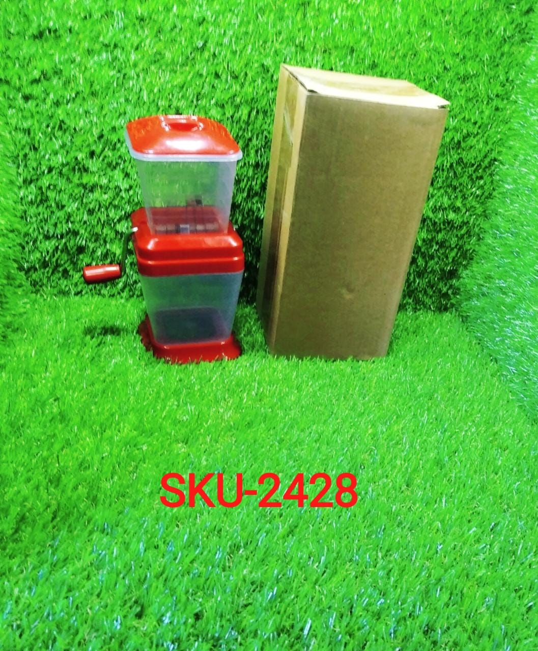 2428 Plastic Vegetable Chopper Cutter with Stainless Steel Blade 
