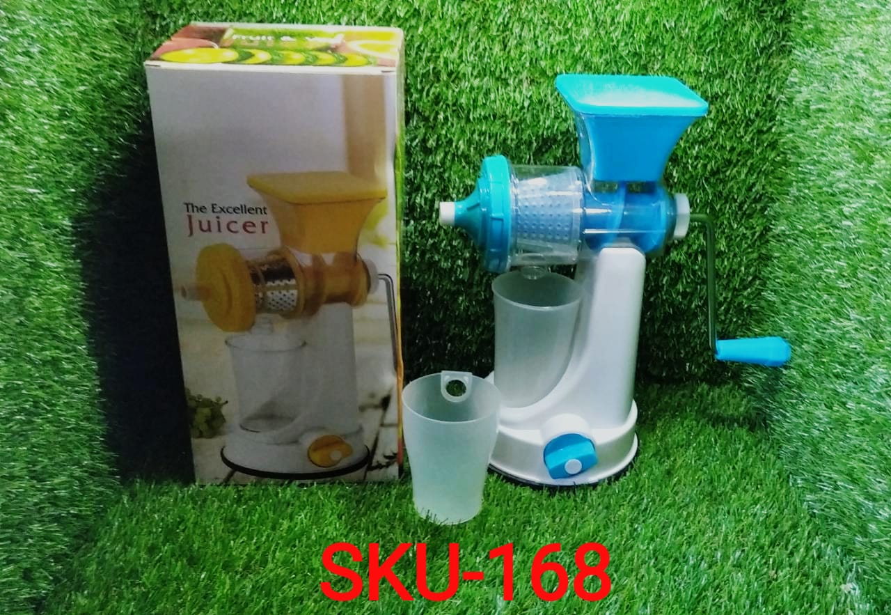 168 Manual Fruit Vegetable Juicer with Juice Cup and Waste Collector 