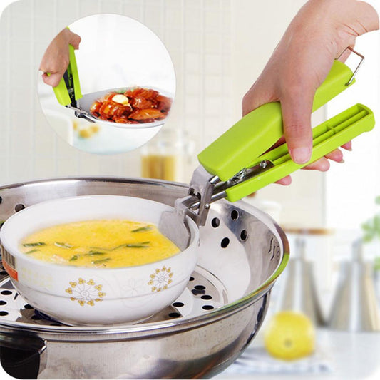 2410 Home Kitchen Anti-Scald Plate Take Bowl Dish Pot Holder Carrier Clamp Clip Handle 