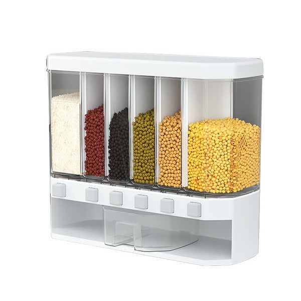 2382 Wall-Mounted Cereals Dispenser Press Grain Storage Tank 