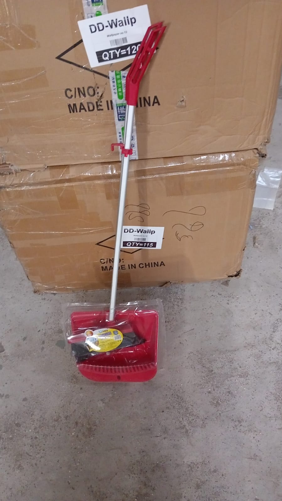7871A Broom and Dustpan Cleaning Set Long Handled Dustpan and Brush Handle Dust Pan Broom Sweeper Long Handle Broom and Dustpan Set for Kitchen, Home, Lobby Schools, Hospital etc.