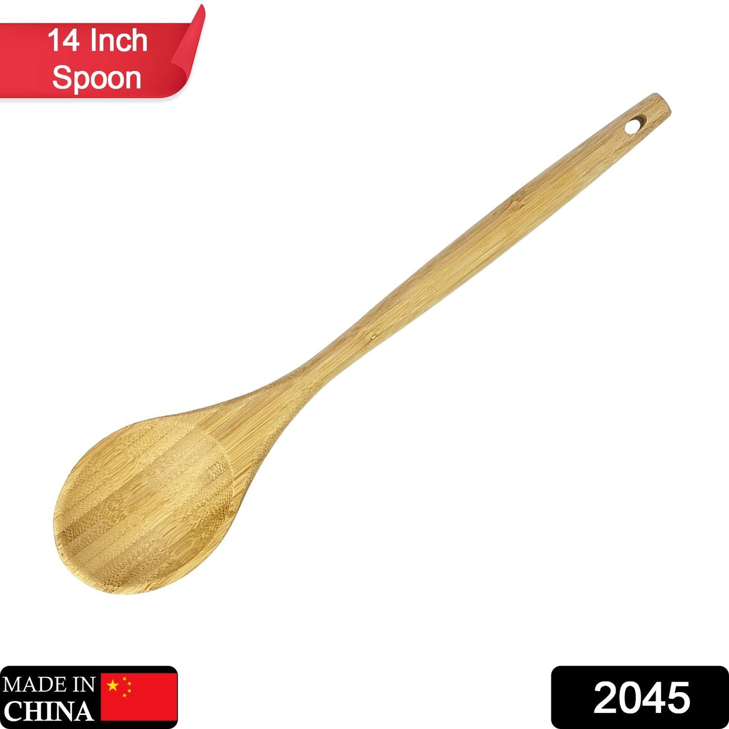 2045 14 inch Bamboo Spoon Kitchen Utensil DukanDaily