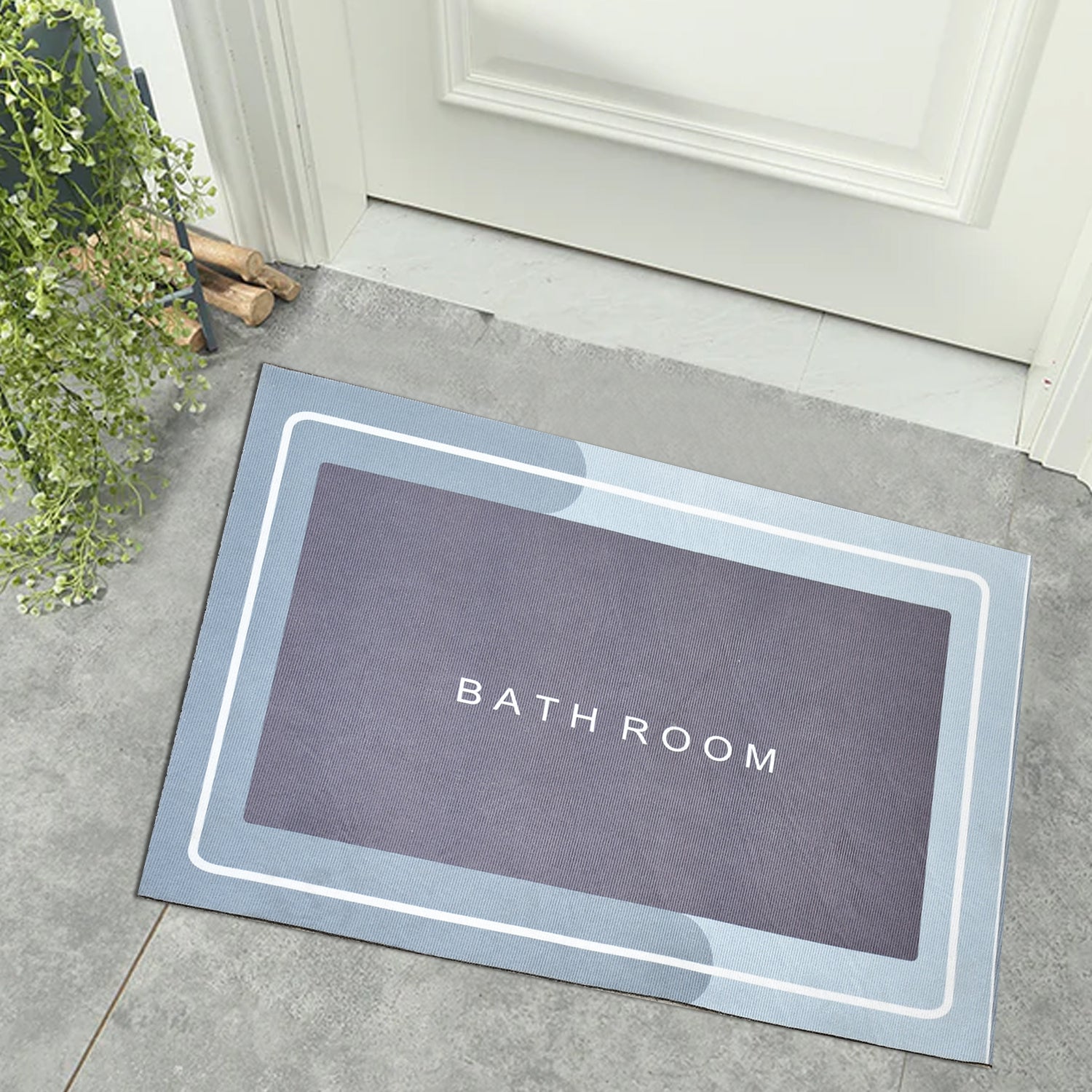 4036A Square Bathroom mat Water Absorbent mats Diatomite Door Mat Anti-Slip Bath Mat Quick Drying Absorbent mat for Home, Kitchen (57x38cm) Dukandaily