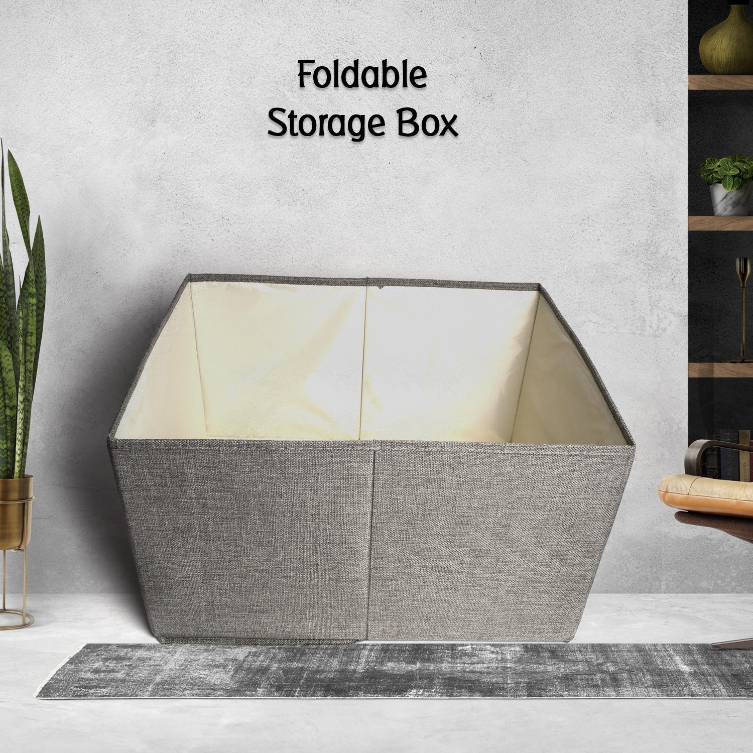 7398 Foldable Storage Bins Boxes Cubes Container Organizer Baskets Fabric Drawers Bedroom, Closet, Toys, Thick Cloth Shimmer DeoDap