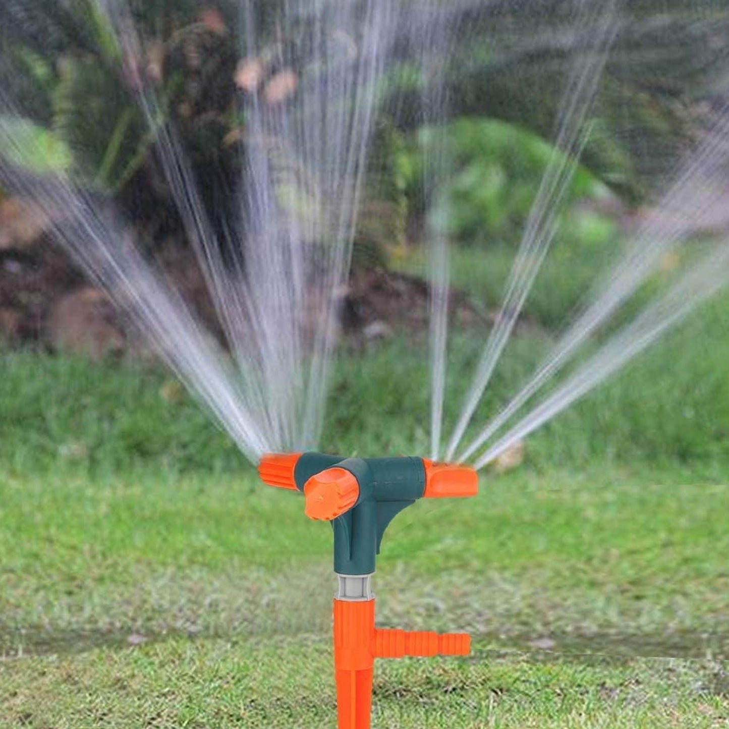 7537 Garden Sprinkler 360 ° Rotating Adjustable Round 3 Arm Lawn Water Sprinkler for Watering Garden Plants/Pipe Hose Irrigation Yard Water Sprayer Dukandaily