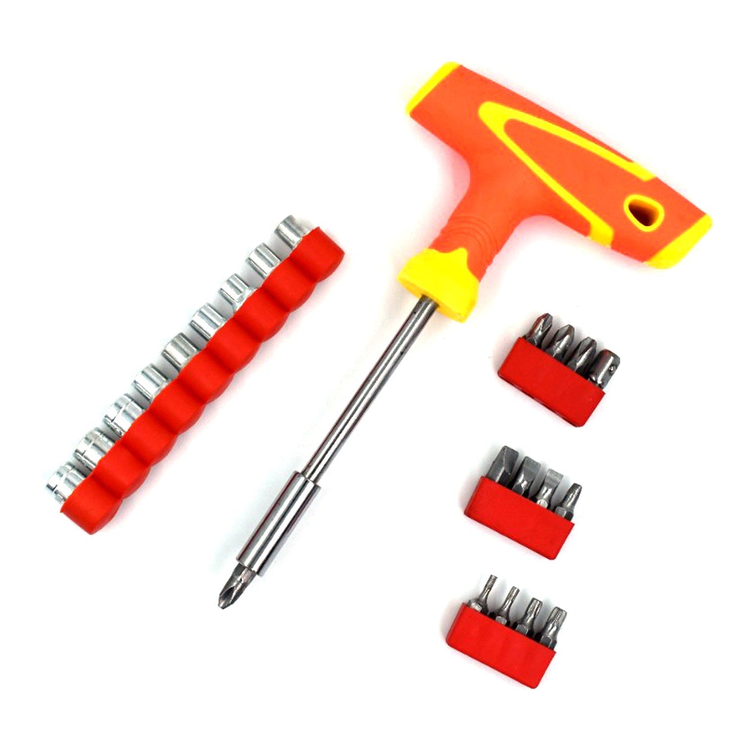 9181 SCREWDRIVER SET, STEEL 22 IN 1 WITH 21 SCREWDRIVER BITS Dukandaily