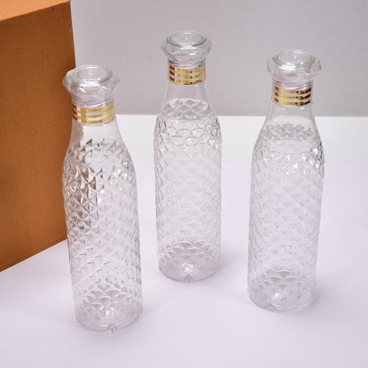 7116 Water Bottle With Diamond Cut Used By Kids, Children's  ( 3 pcs ) Dukandaily