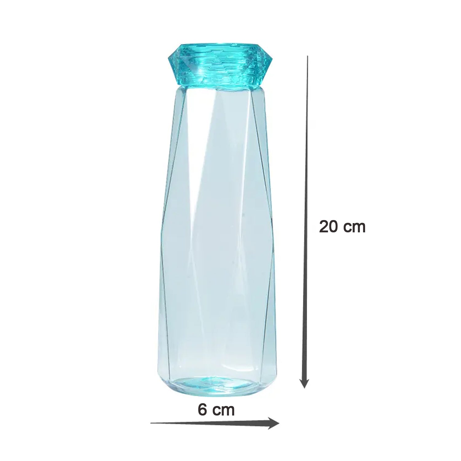 5213 Glass Fridge Water Bottle Plastic Cap With Two Water Glass For Home & Kitchen Use Dukandaily
