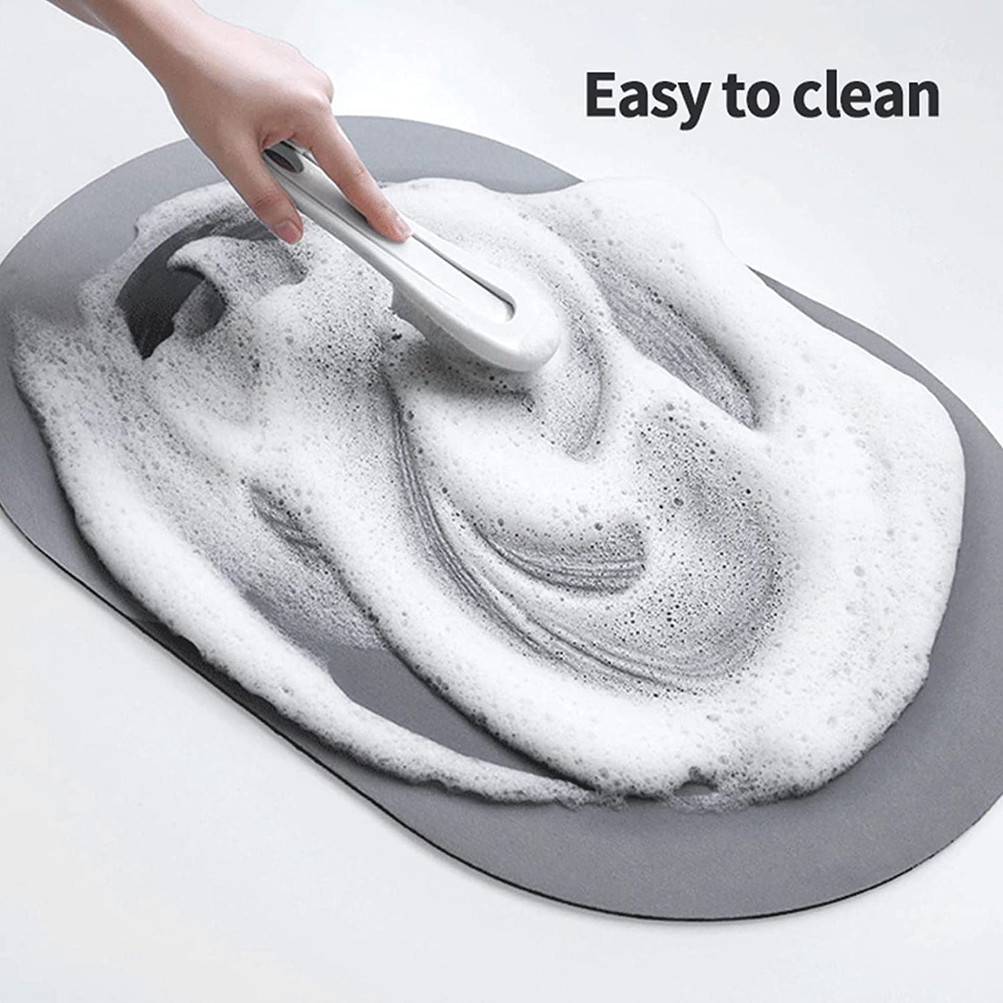 4036A Square Bathroom mat Water Absorbent mats Diatomite Door Mat Anti-Slip Bath Mat Quick Drying Absorbent mat for Home, Kitchen (57x38cm) Dukandaily
