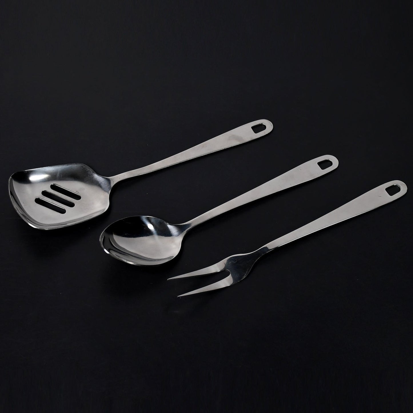 2491 Serving Spoon Set Cooking Spoon Set High Quality Premium Spoon Set  ( 3pc Set ) Dukandaily