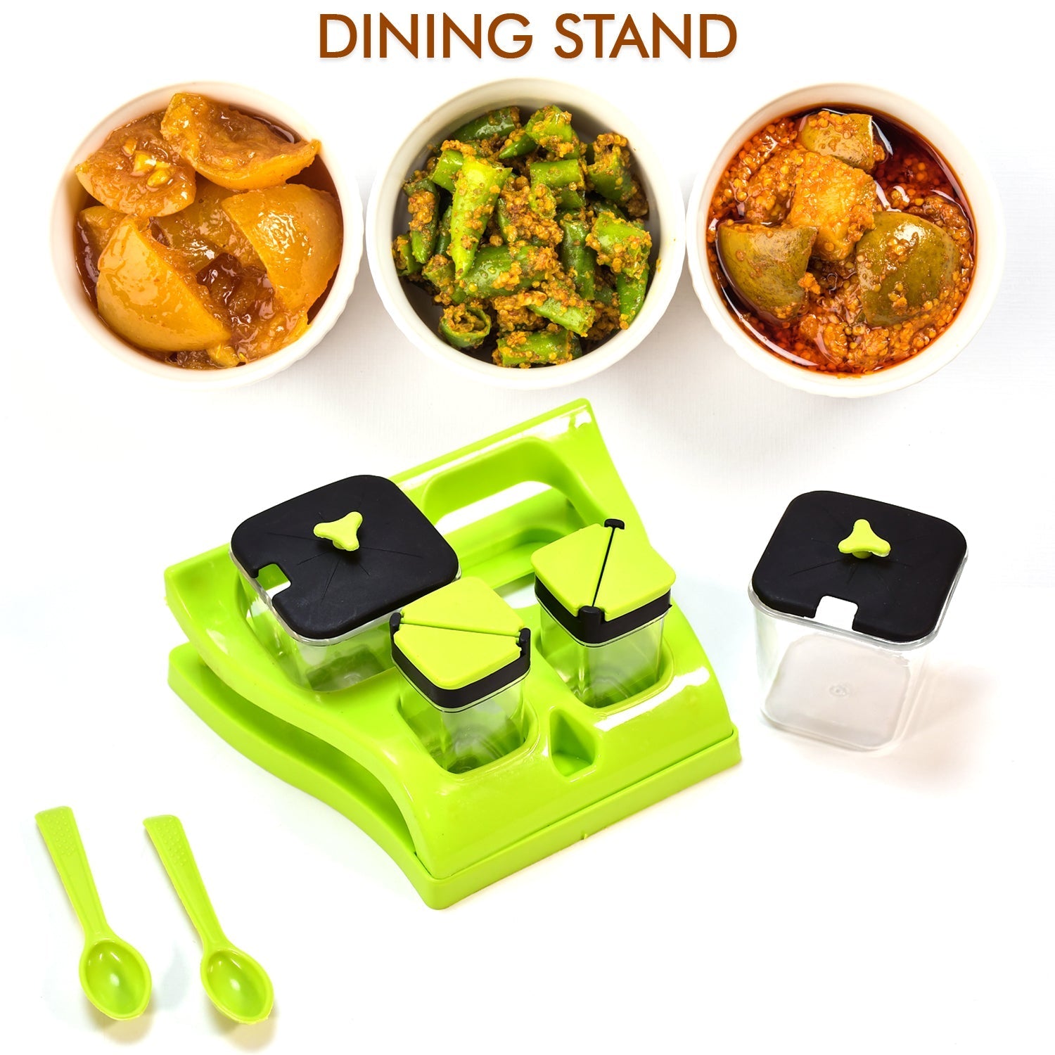﻿0078A Plastic Aachar pickle container/ chutney/ Mukhwas tray/ Masala tray Dinning Spice stand Dukandaily