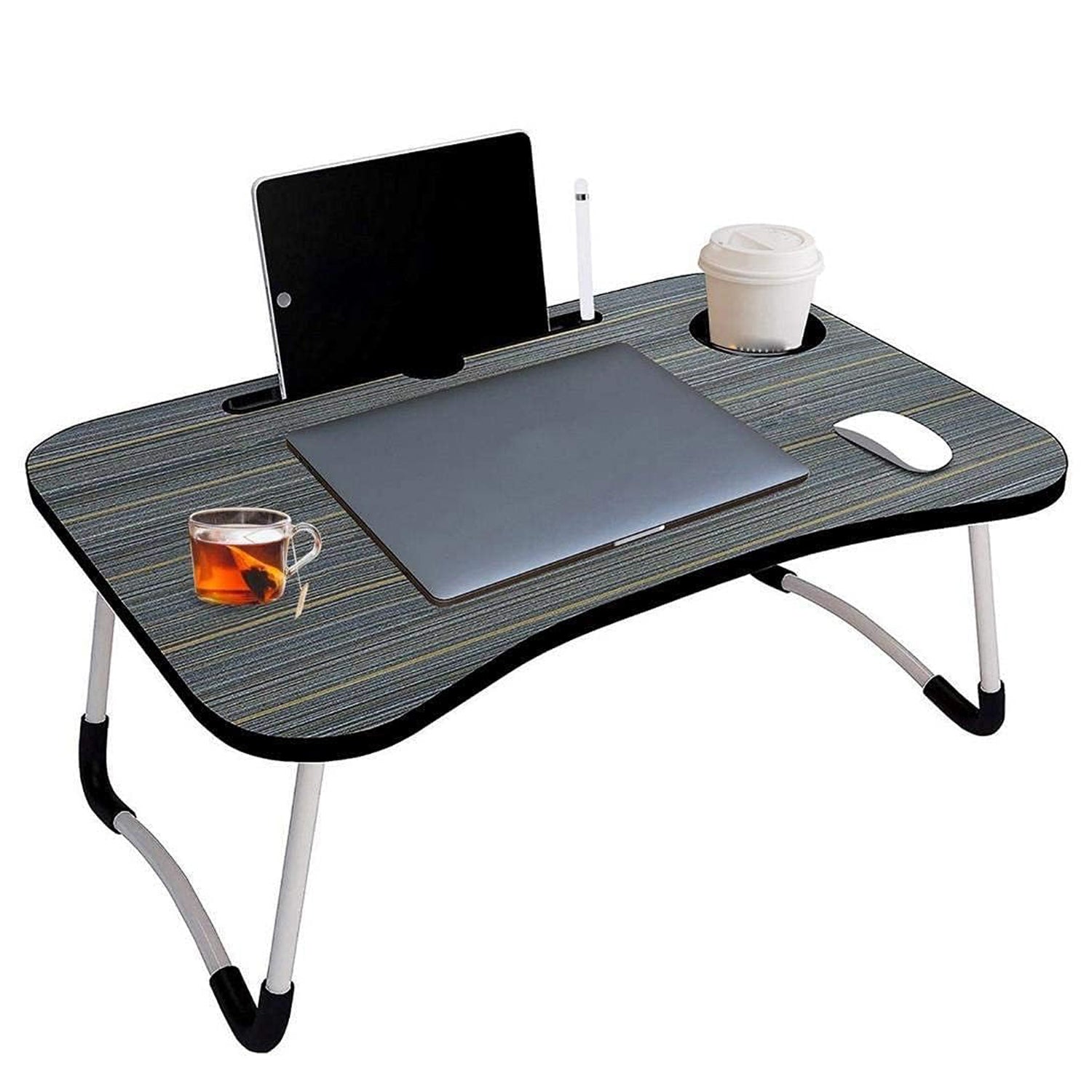 4492 Multi-Purpose Laptop Desk for Study and Reading with Foldable Non-Slip Legs Reading Table Tray , Laptop Table ,Laptop Stands, Laptop Desk, Foldable Study Laptop Table Dukandaily