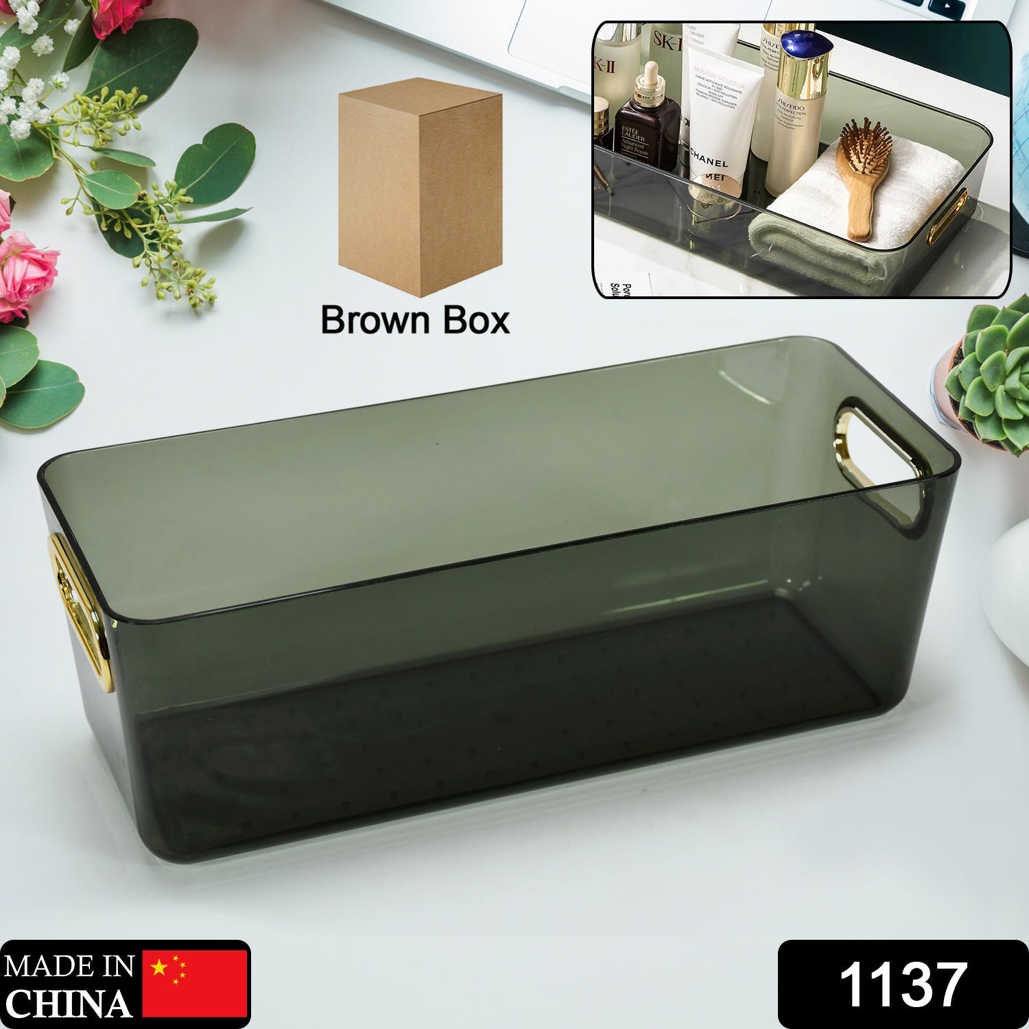 1137 Storage Box Plastic 30cm Cabinet Storage Box & Transparent Box For Home & Kitchen Use DeoDap