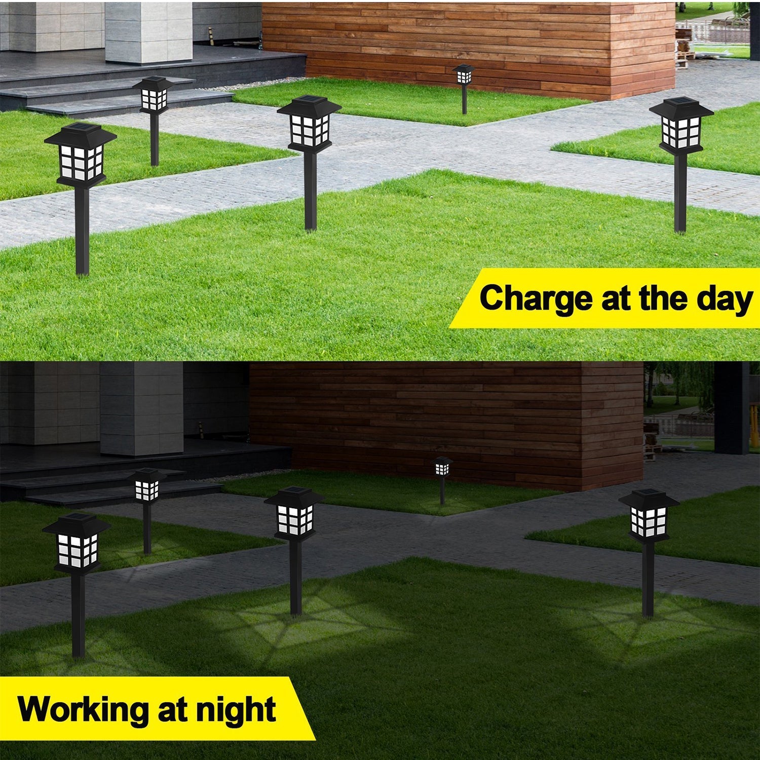 6625 Solar Garden Lights LED Outdoor Stake Spotlight Fixture for Garden Light (Pack of 2pc ) Dukandaily