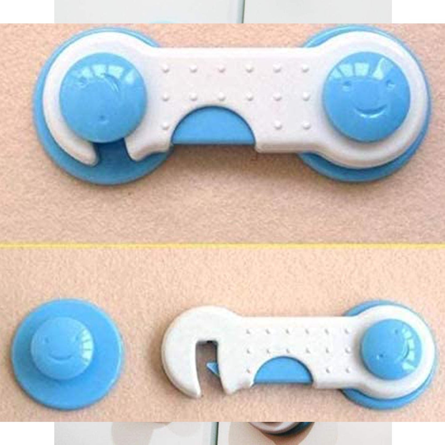 4688A Child Safety lock Child Toddler Baby Safety Locks Proofing for Cabinet Toilet Seat Fridge Door Drawers ( 1 pc) Dukandaily