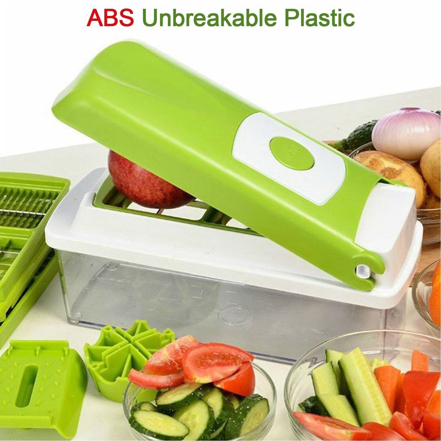 2489 Plastic 13-in-1 Manual Vegetable Grater,Chipser and Slicer Dukandaily