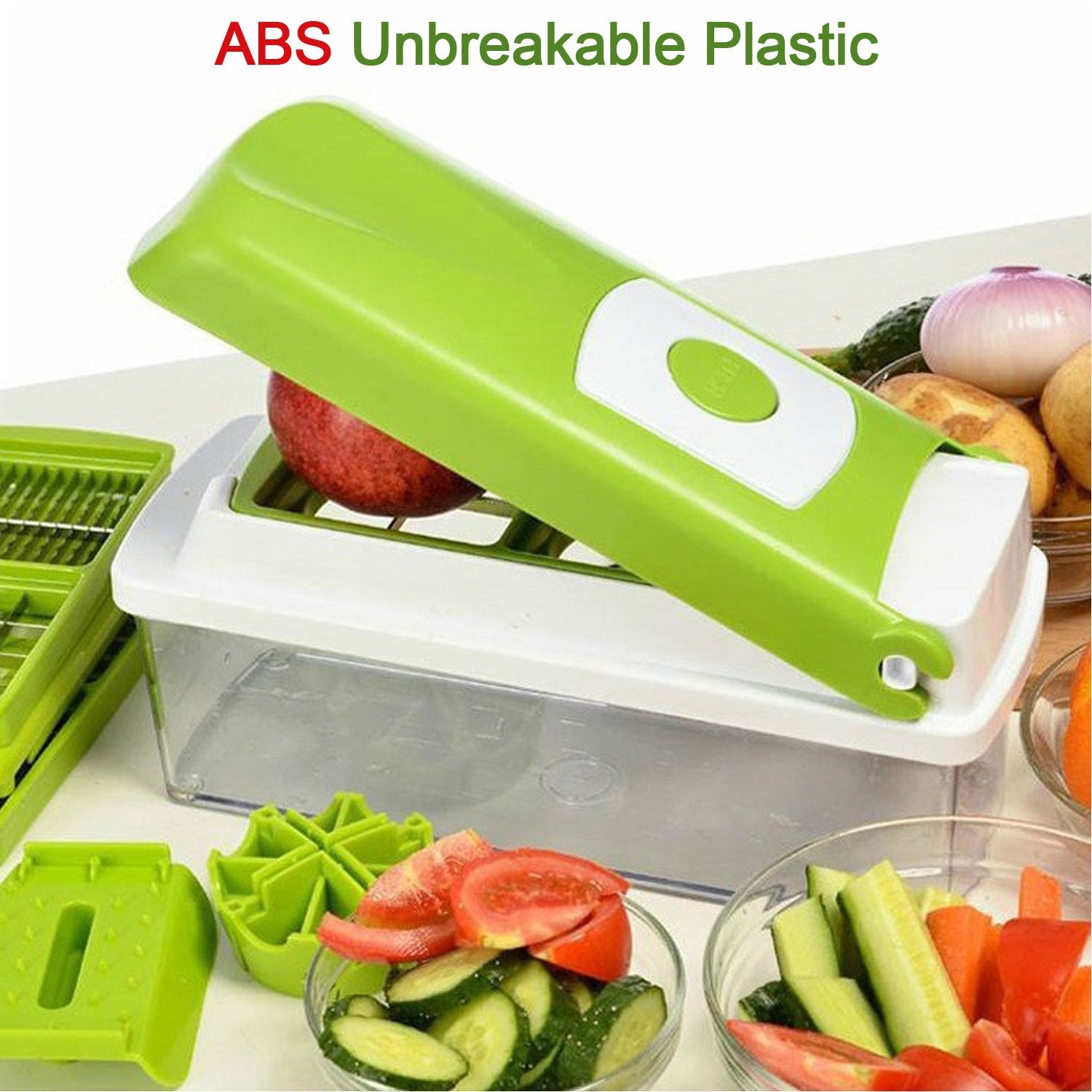 2489 Plastic 13-in-1 Manual Vegetable Grater,Chipser and Slicer Dukandaily