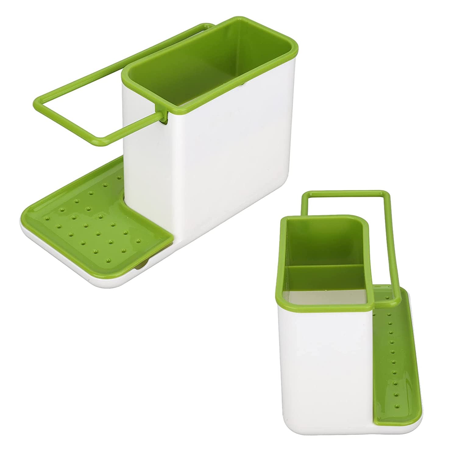 2155A Plastic 3-in-1 Stand for Kitchen Sink Organizer Dispenser for Dishwasher Liquid Dukandaily
