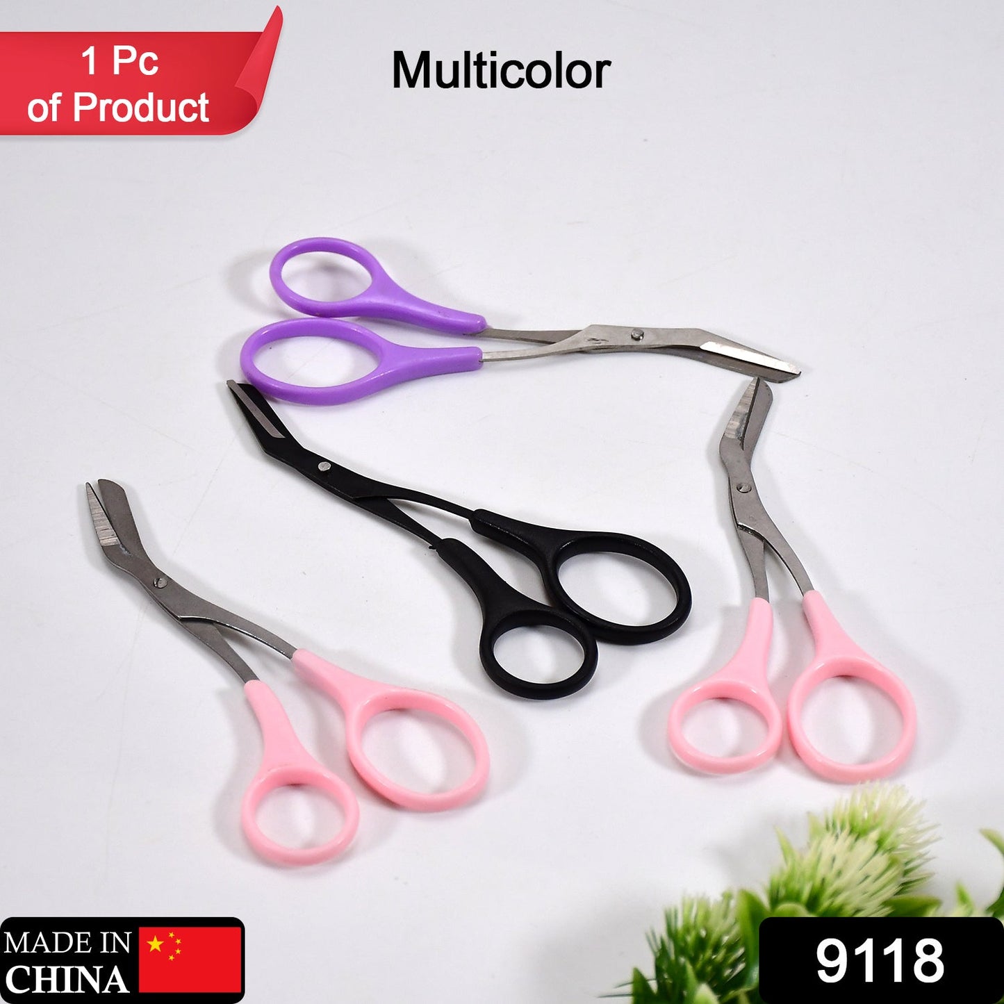 9118 Stainless Steel Eyebrow Grooming Shear Scissors, Hair Removal Shaper Shaping Tool Makeup Beauty Accessories for Men and Women Dukandaily