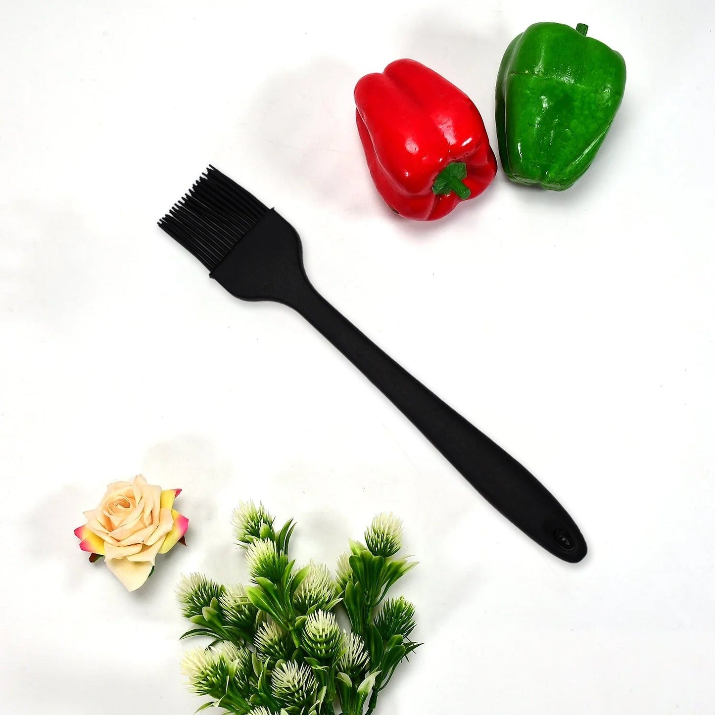 5411 SILICONE BASTING BRUSH HEAT RESISTANT LONG HANDLE PASTRY BRUSH FOR GRILLING, BAKING, BBQ AND COOKING. Dukandaily