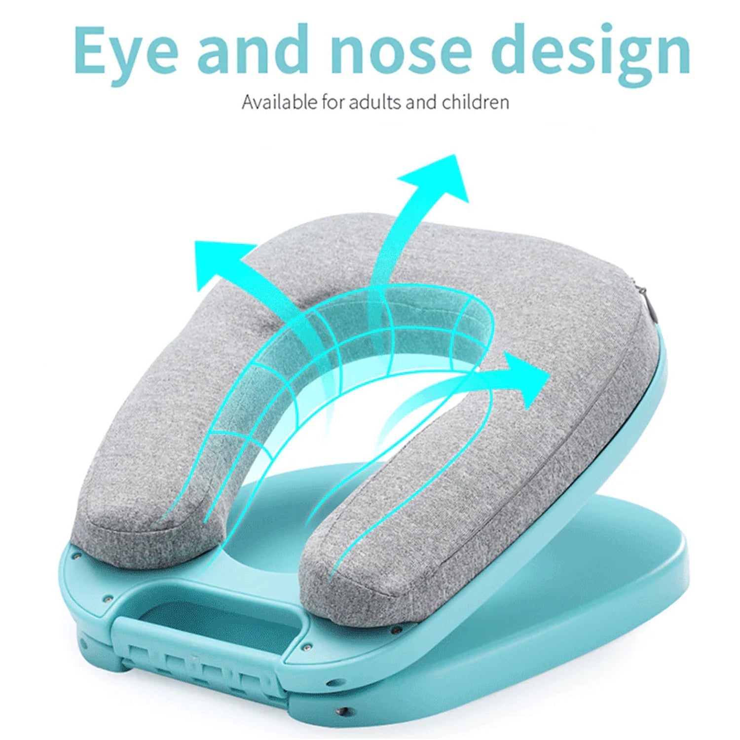 1152A  Nap Pillow, Foldable U-Shaped Pillow Nap With Eye Mask Artifact Office Desk for Students Lunch Break Adult Nap Pillow Lunch Break Pillow for Sleeping Pillow for Airplanes, Train, Car, Office DeoDap