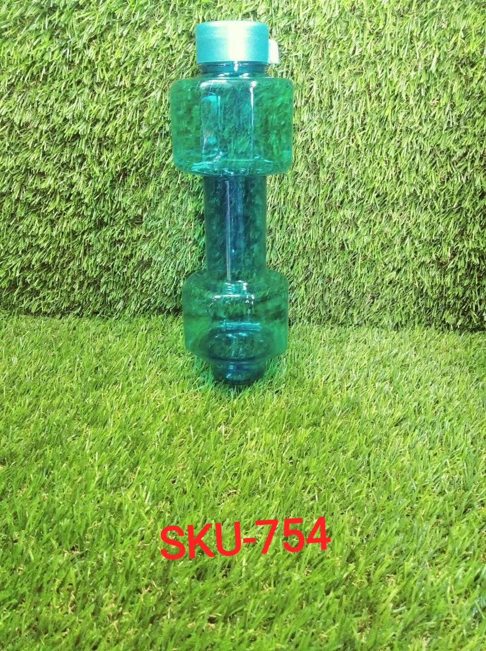 754_Dumbbell Water Bottle (750 ml) Gym Water Bottle Dukandaily