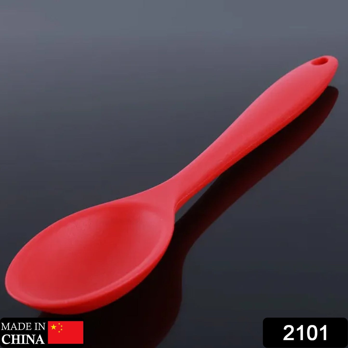 2101 Non-Stick Small Silicone Stainless Steel with Silicone Coating Spatula spoon. DukanDaily