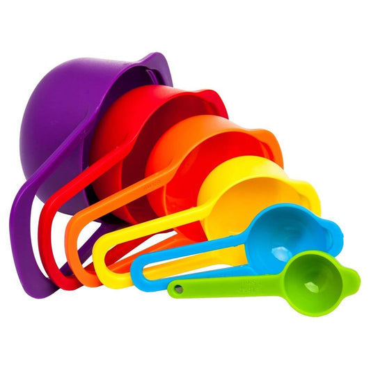0811A Plastic Measuring Spoons for Kitchen (6 pack) Dukandaily