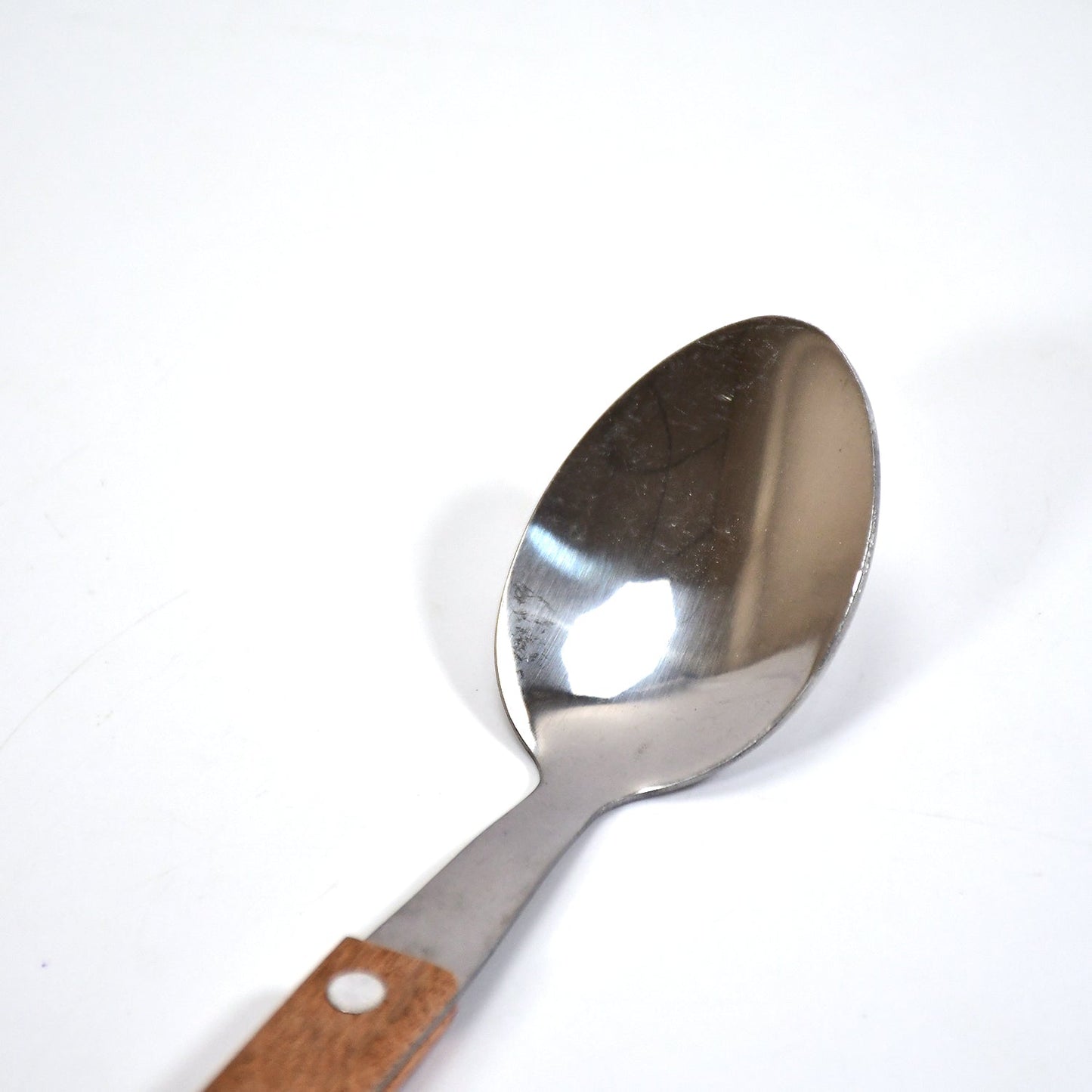 2709 STAINLESS STEEL WITH WOODEN HANDLE 1PC SPOON. SPOON FOR COFFEE, TEA, SUGAR, & SPICES. DukanDaily