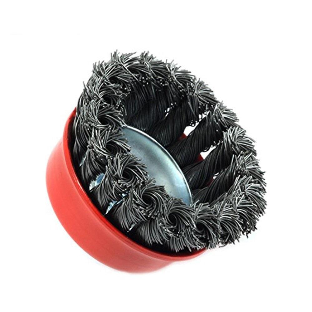 195 Wire Wheel Cup Brush (Black) Dukandaily